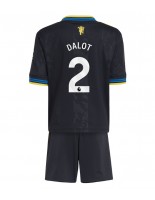 Otroške Nogometnih dresov Manchester United Diogo Dalot #2 Tretji 2025-26 Kratki rokavi (+ hlače)